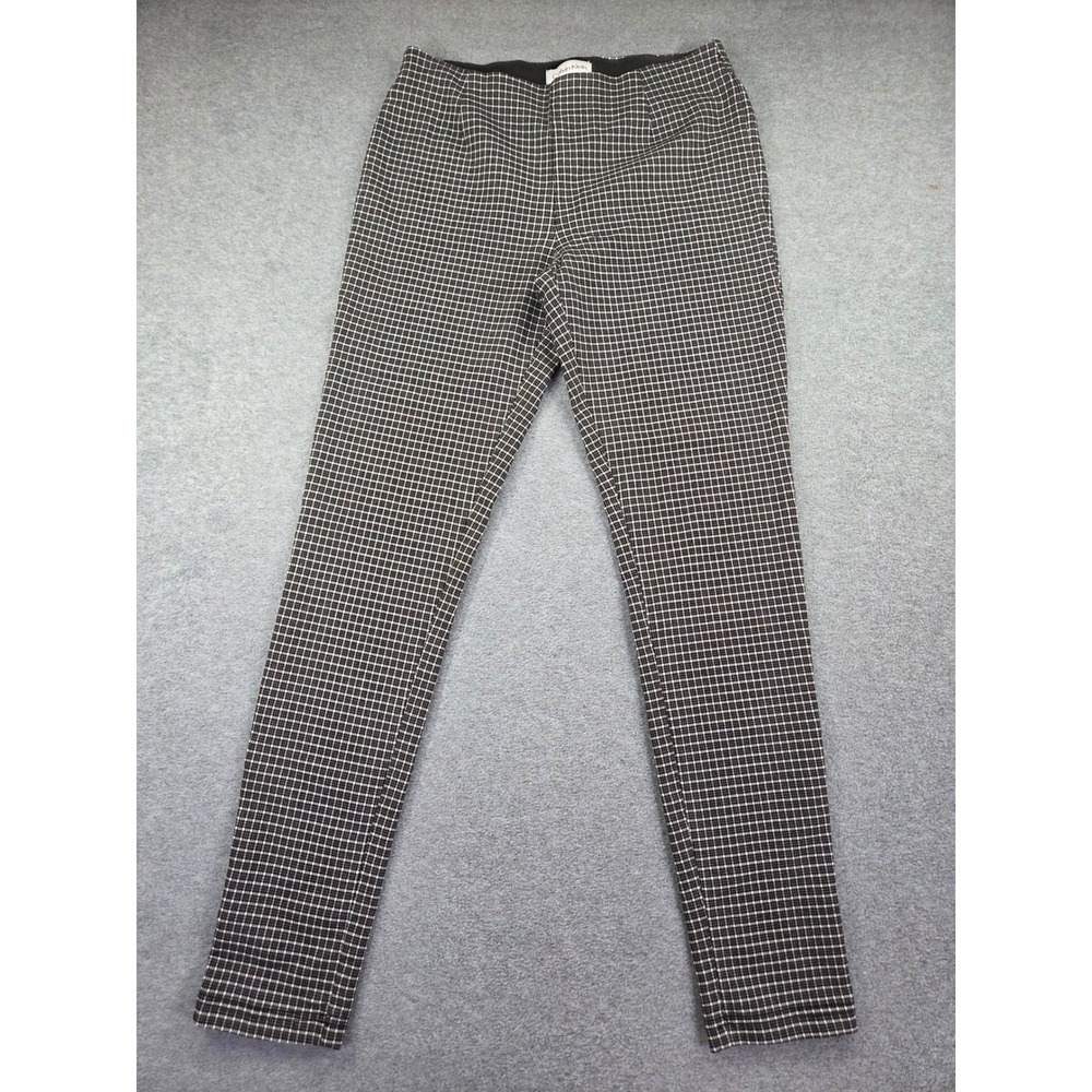 Calvin Klein Black White Houndstooth Check Pull-On Skinny Pants Size 4